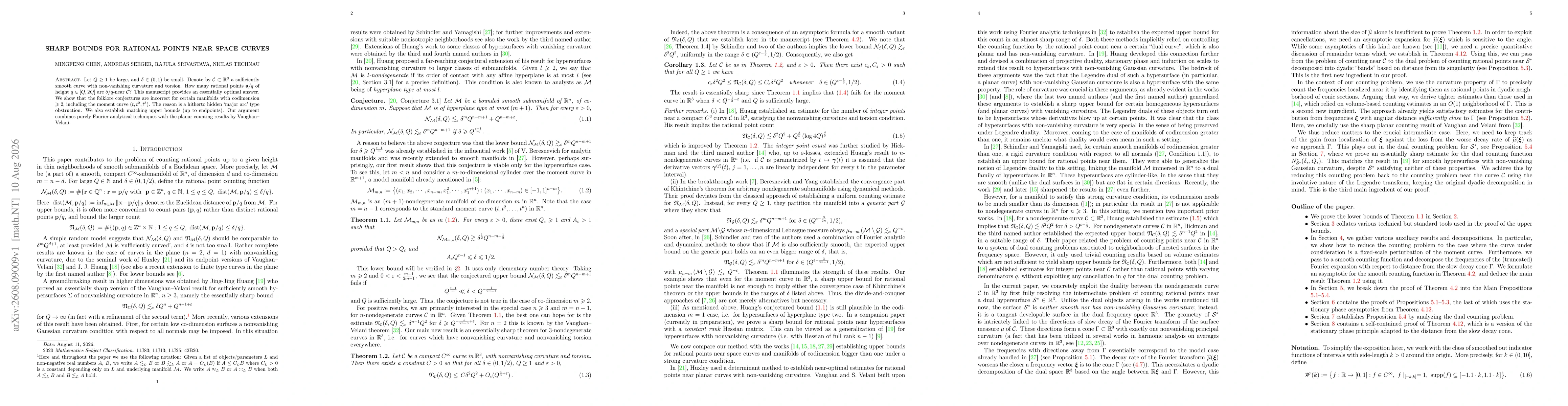 Thumbnail for Sharp Bounds for Rational Points Near Space Curves