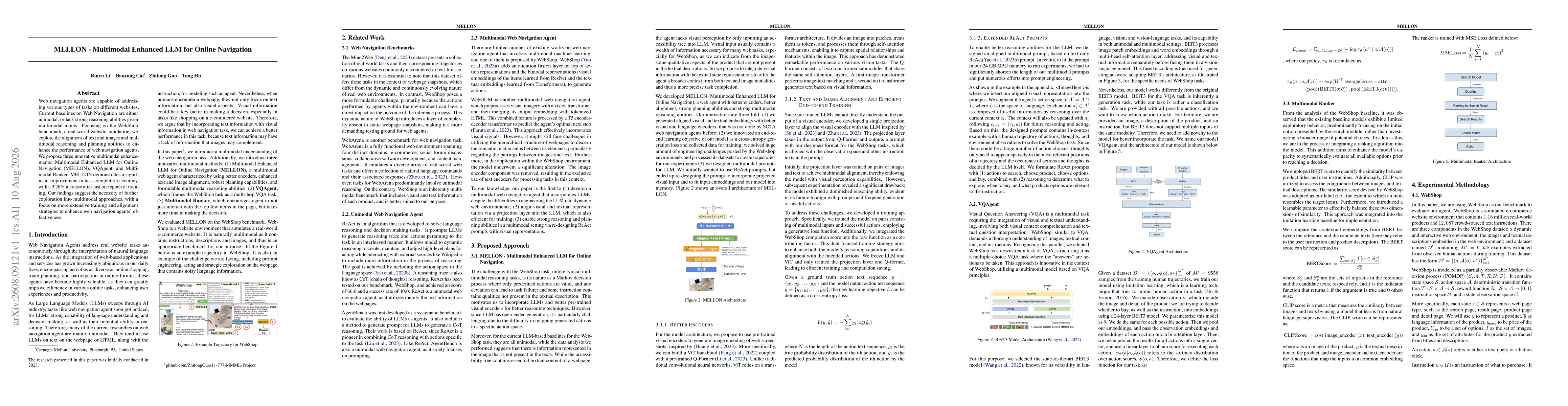 Thumbnail for MELLON - Multimodal Enhanced LLM for Online Navigation