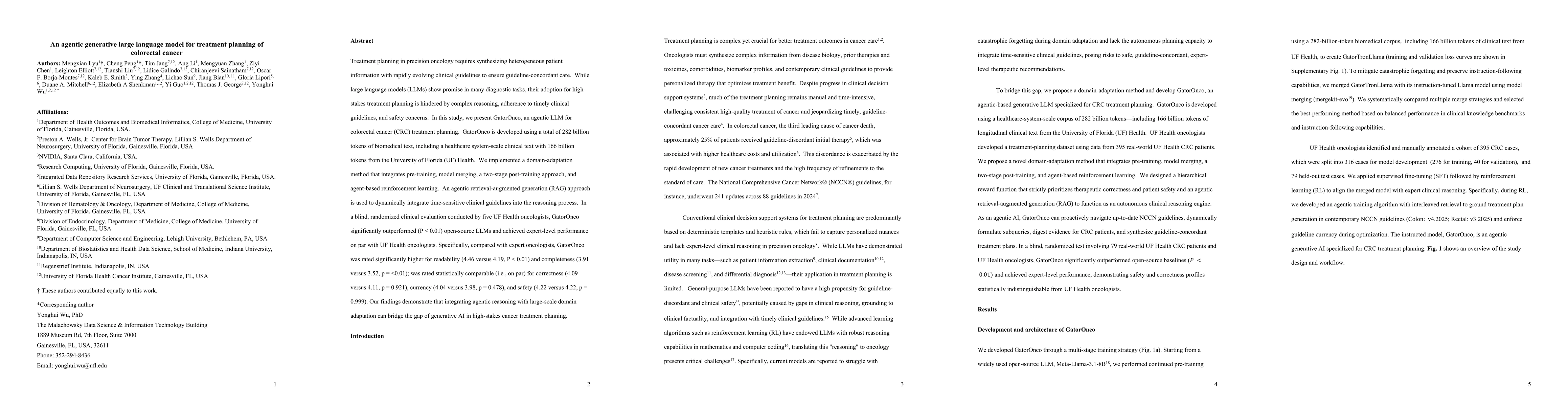 Thumbnail for An Agentic Generative Large Language Model for Treatment Planning of Colorectal Cancer