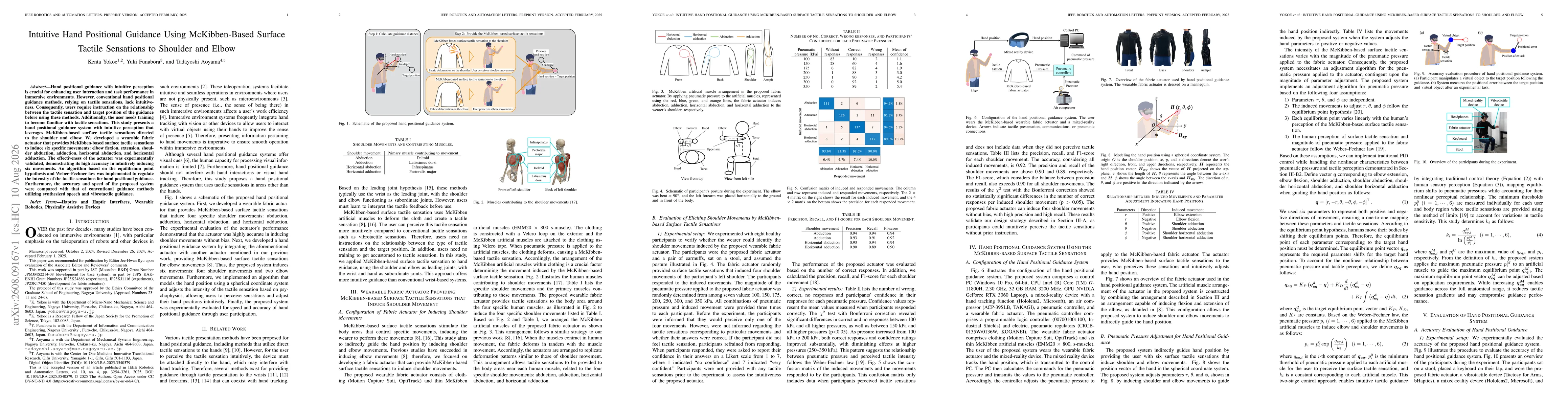 Thumbnail for Intuitive Hand Positional Guidance Using McKibben-Based Surface Tactile Sensations to Shoulder and Elbow