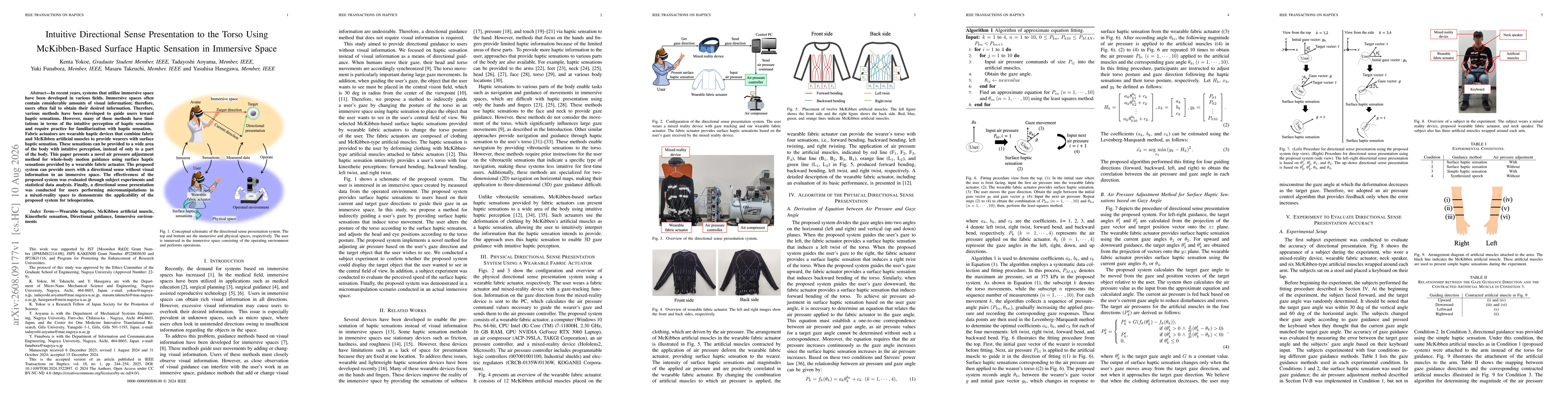 Thumbnail for Intuitive Directional Sense Presentation to the Torso Using McKibben-Based Surface Haptic Sensation in Immersive Space