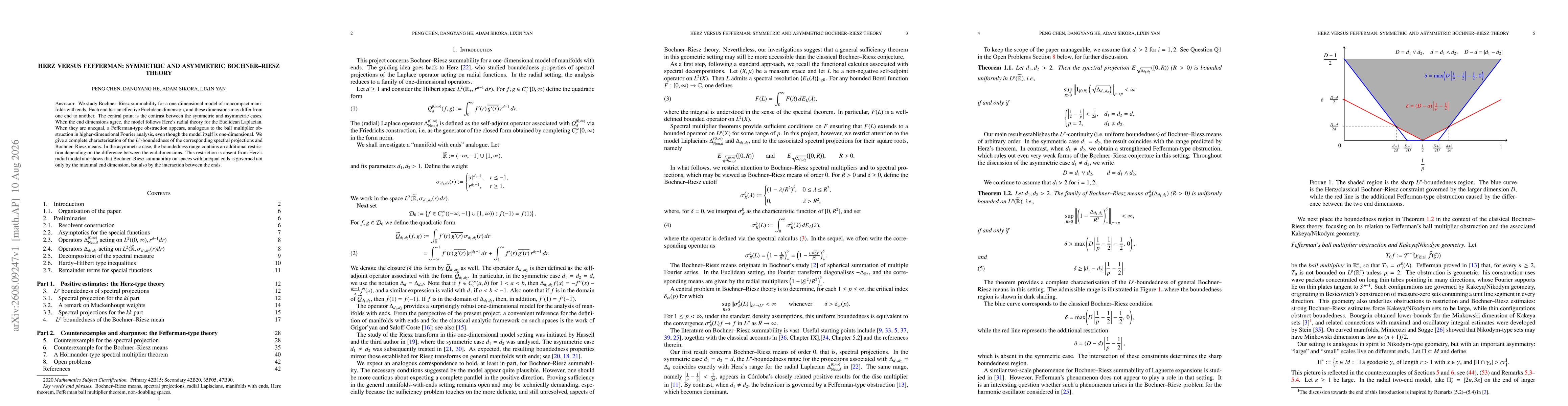 Thumbnail for Herz versus Fefferman: Symmetric and asymmetric Bochner--Riesz theory
