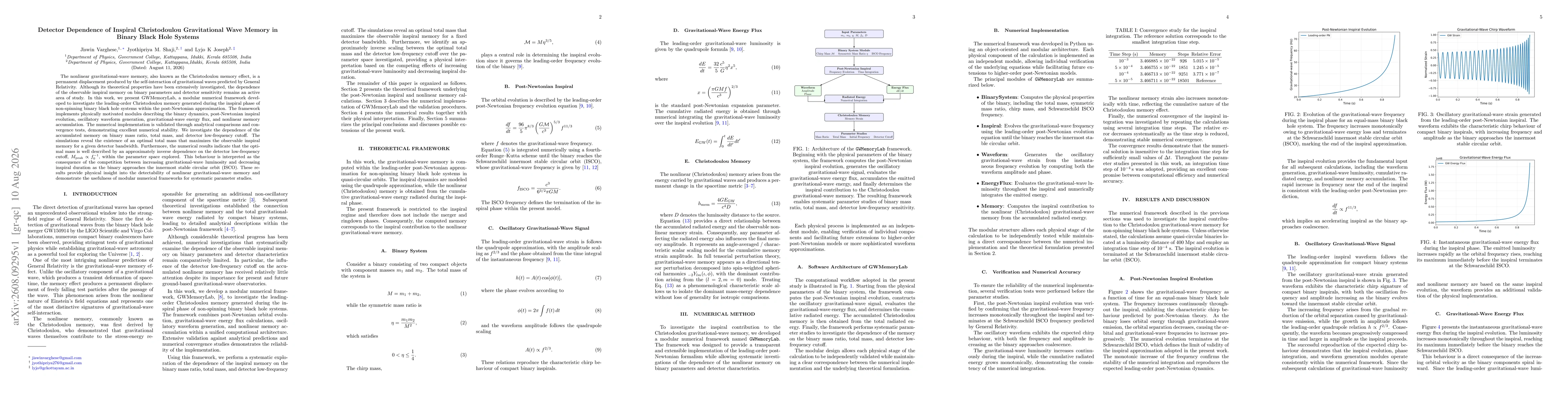 Thumbnail for Detector Dependence of Inspiral Christodoulou Gravitational Wave Memory in Binary Black Hole Systems