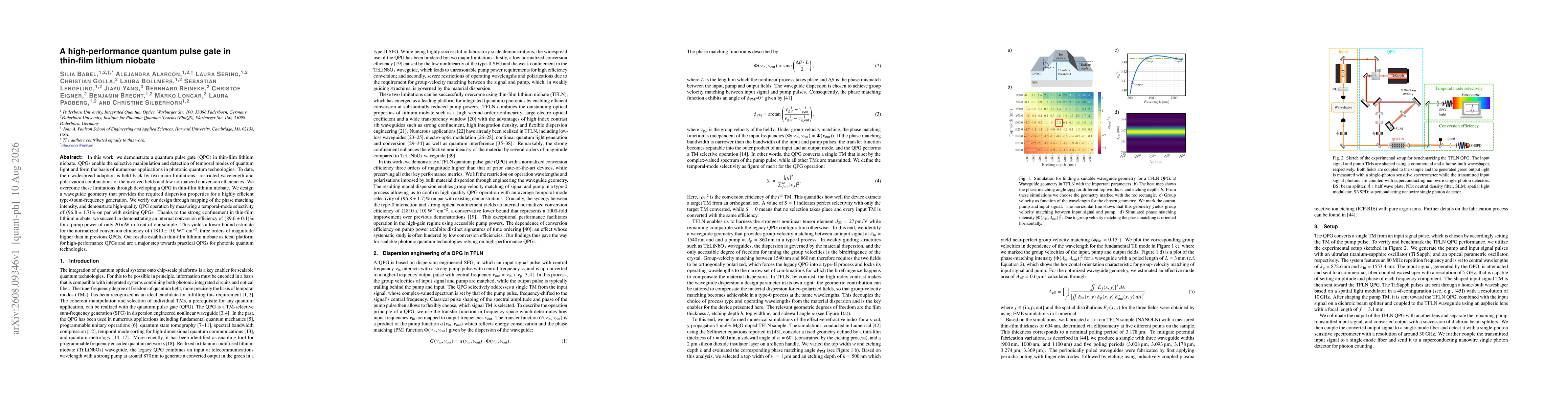 Thumbnail for A high-performance quantum pulse gate in thin-film lithium niobate