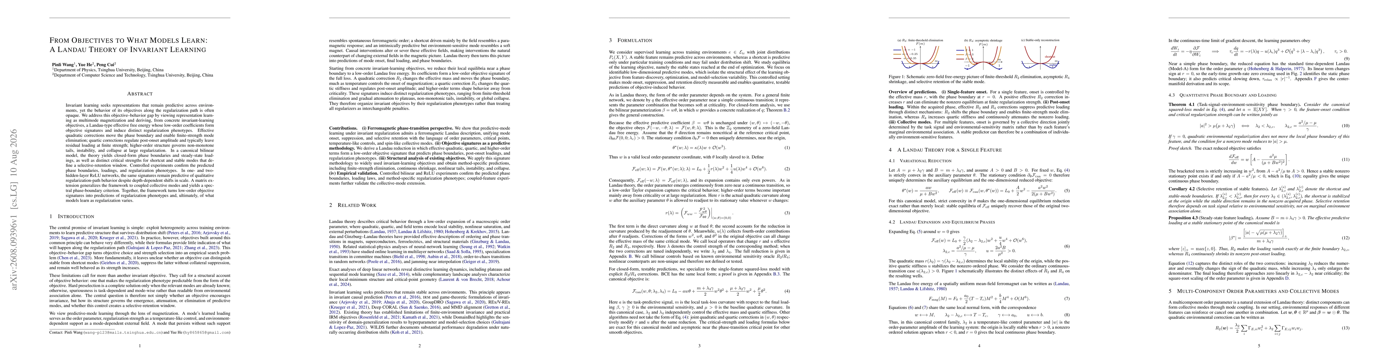 Thumbnail for From Objectives to What Models Learn: A Landau Theory of Invariant Learning