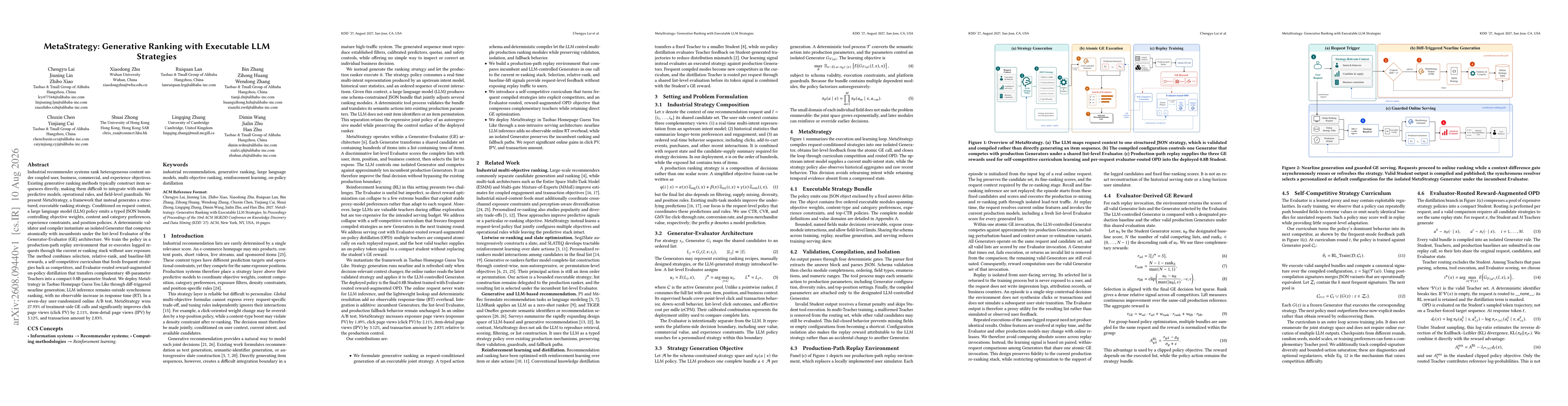 Thumbnail for MetaStrategy: Generative Ranking with Executable LLM Strategies