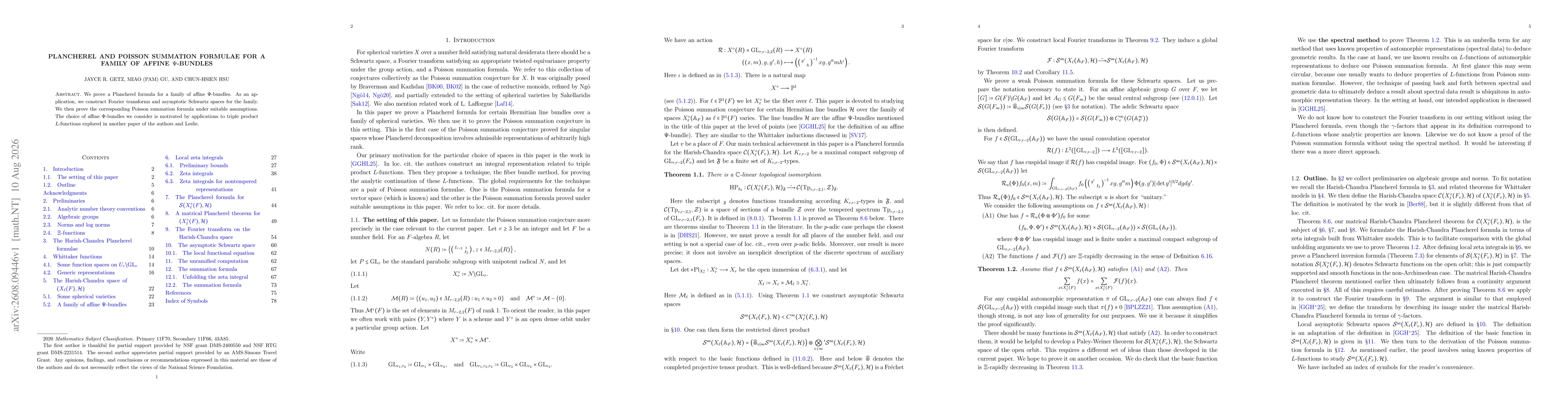 Thumbnail for Plancherel and Poisson summation formulae for a family of affine $Ψ$-bundles