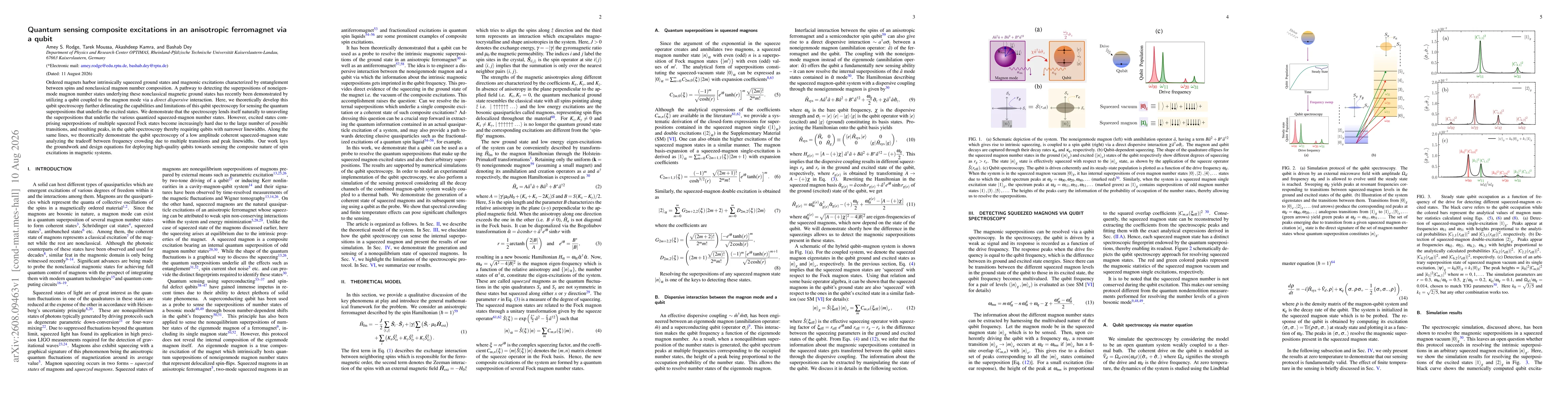 Thumbnail for Quantum sensing composite excitations in an anisotropic ferromagnet via a qubit