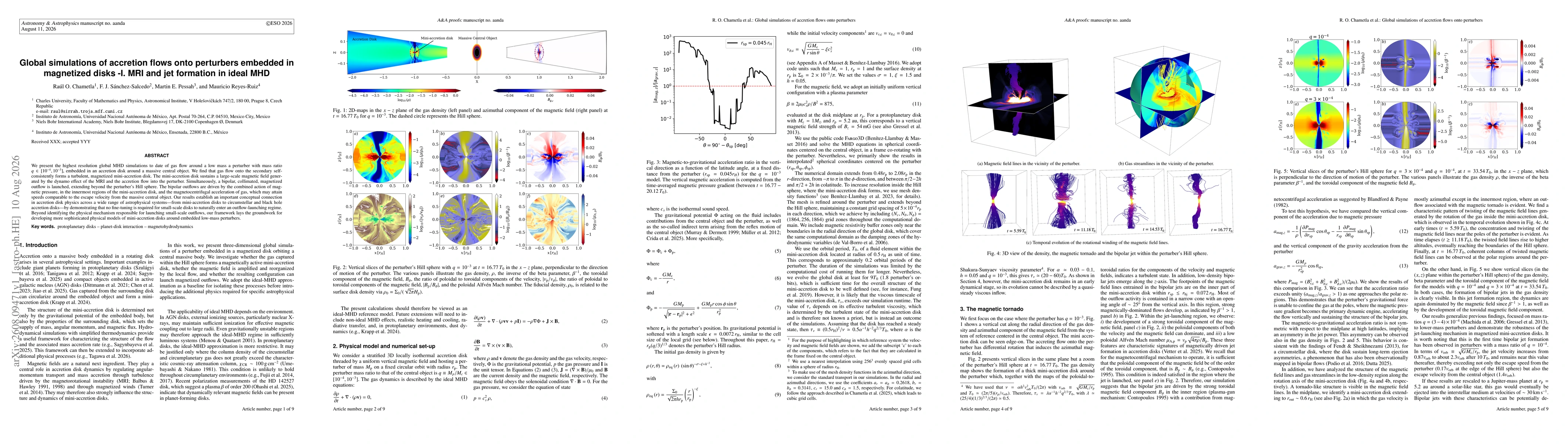 Thumbnail for Global simulations of accretion flows onto perturbers embedded in magnetized disks -I. MRI and jet formation in ideal MHD