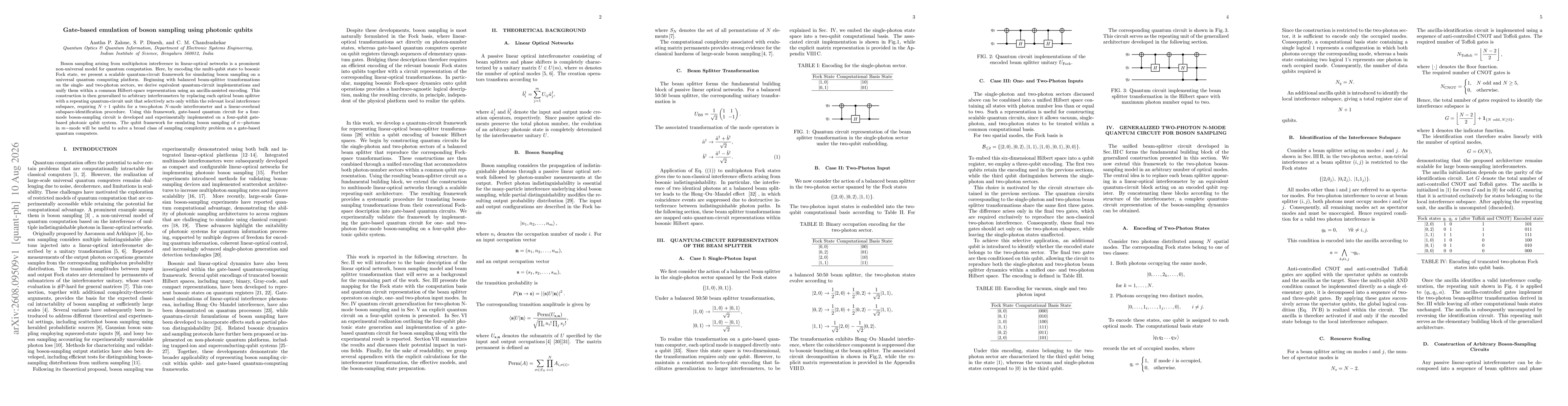 Thumbnail for Gate-based emulation of boson sampling using photonic qubits