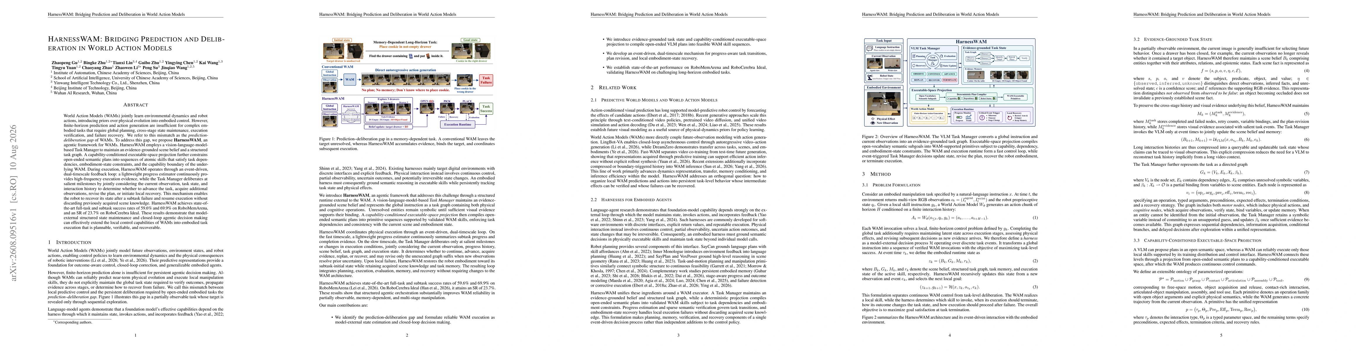 Thumbnail for HarnessWAM: Bridging Prediction and Deliberation in World Action Models