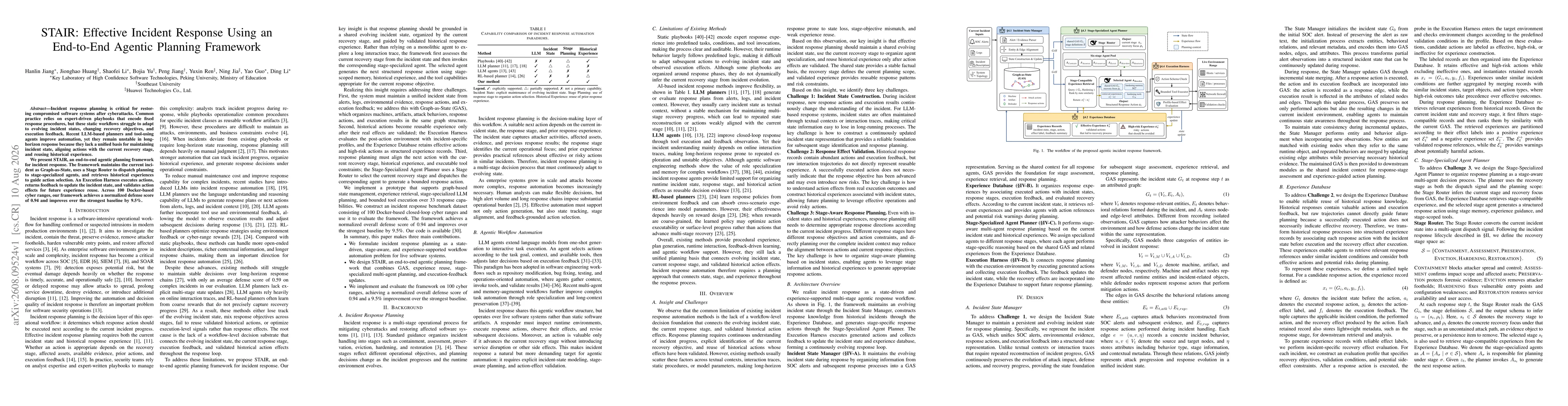 Thumbnail for STAIR: Effective Incident Response Using an End-to-End Agentic Planning Framework