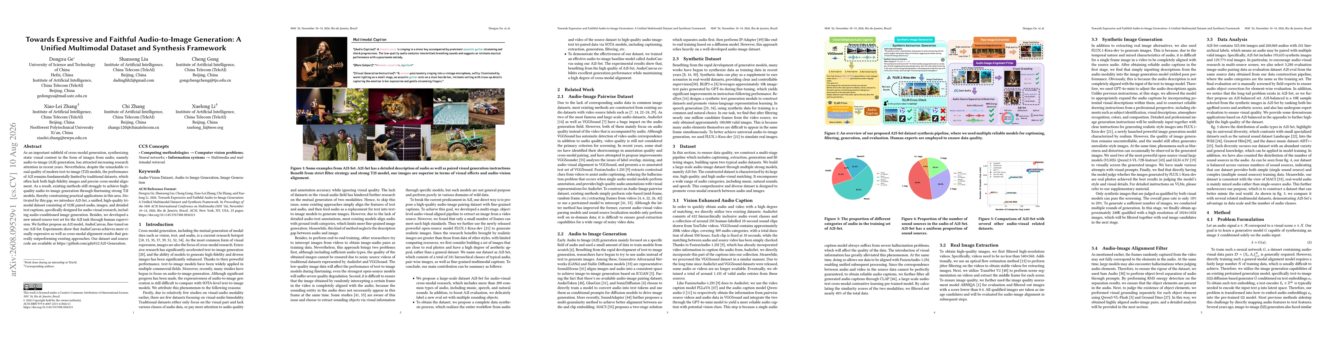 Thumbnail for Towards Expressive and Faithful Audio-to-Image Generation: A Unified Multimodal Dataset and Synthesis Framework