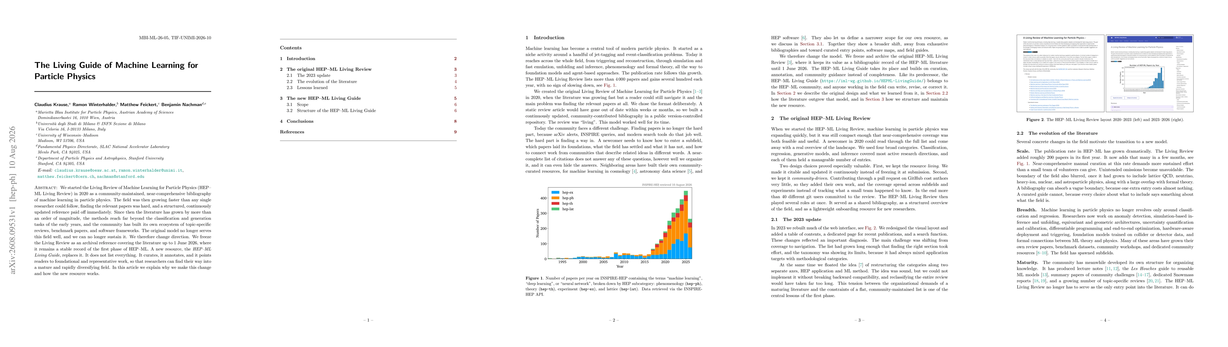 Thumbnail for The Living Guide of Machine Learning for Particle Physics