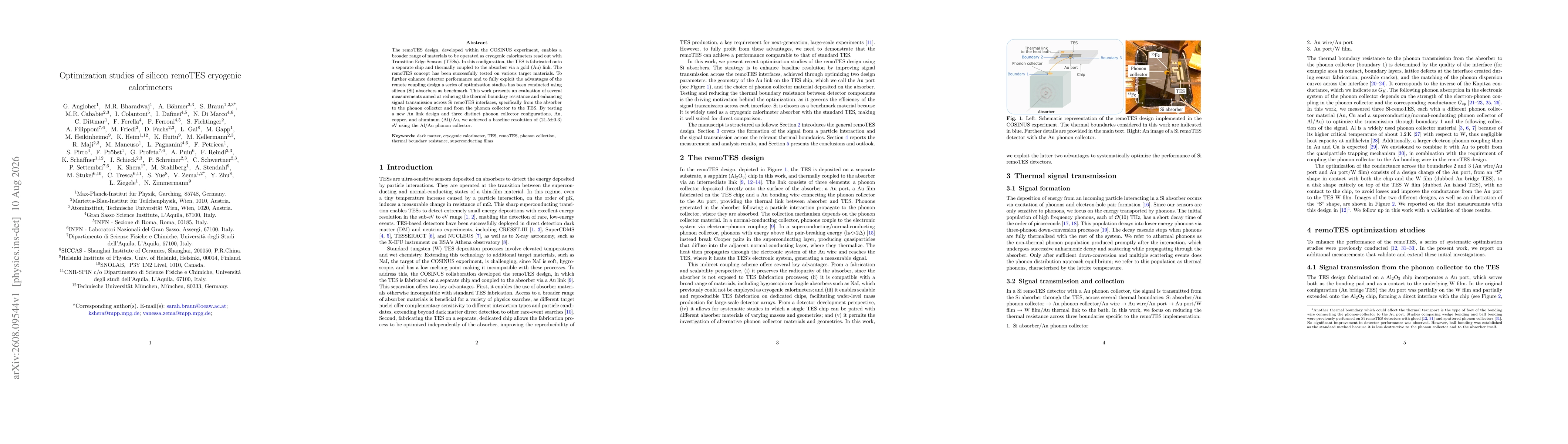 Thumbnail for Optimization studies of silicon remoTES cryogenic calorimeters