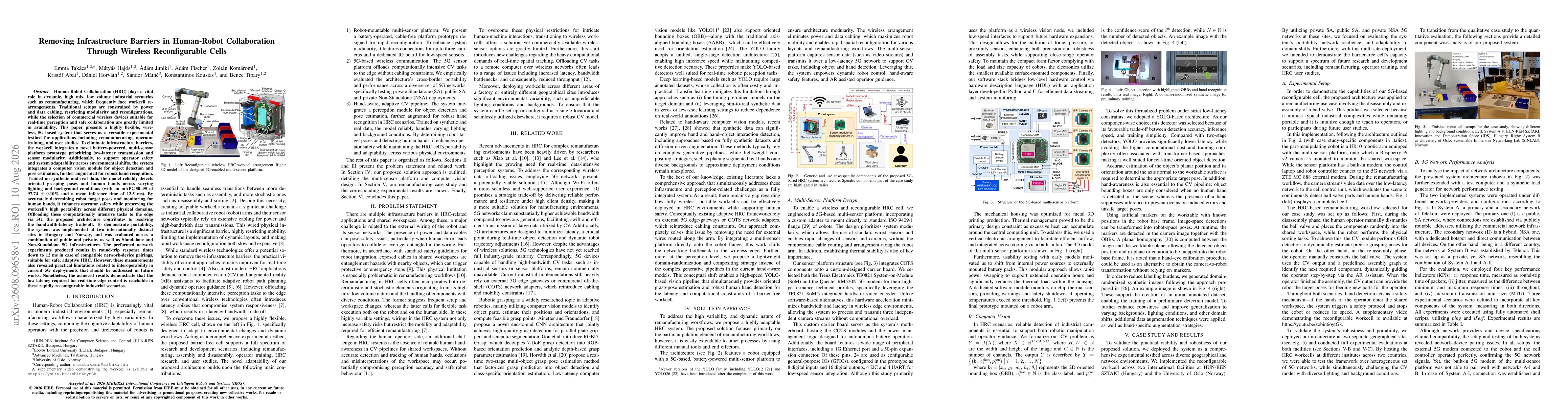 Thumbnail for Removing Infrastructure Barriers in Human-Robot Collaboration Through Wireless Reconfigurable Cells