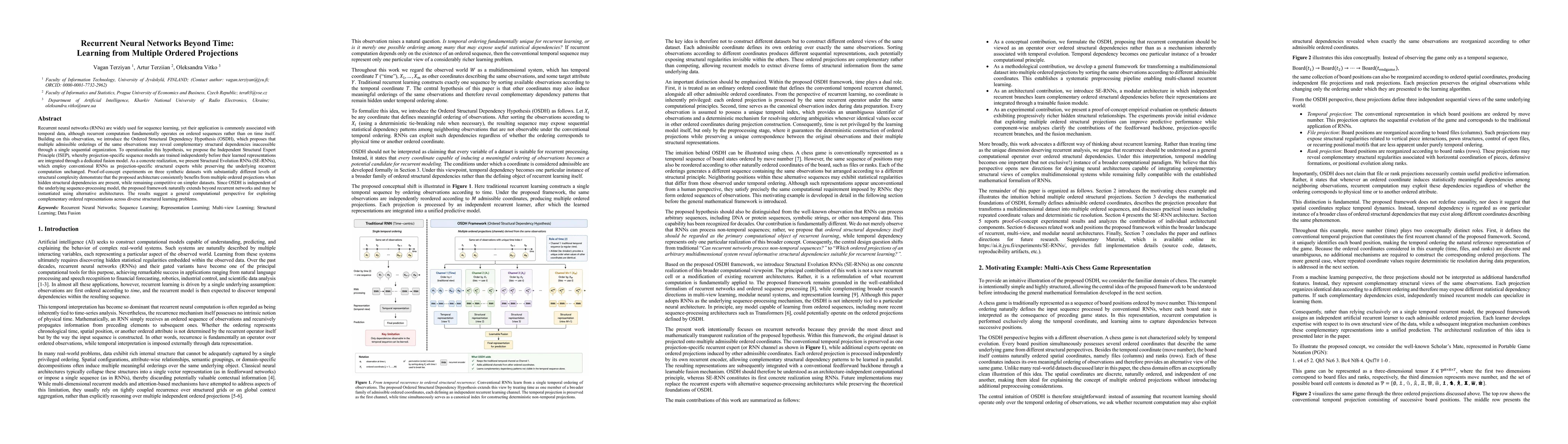 Thumbnail for Recurrent Neural Networks Beyond Time: Learning from Multiple Ordered Projections