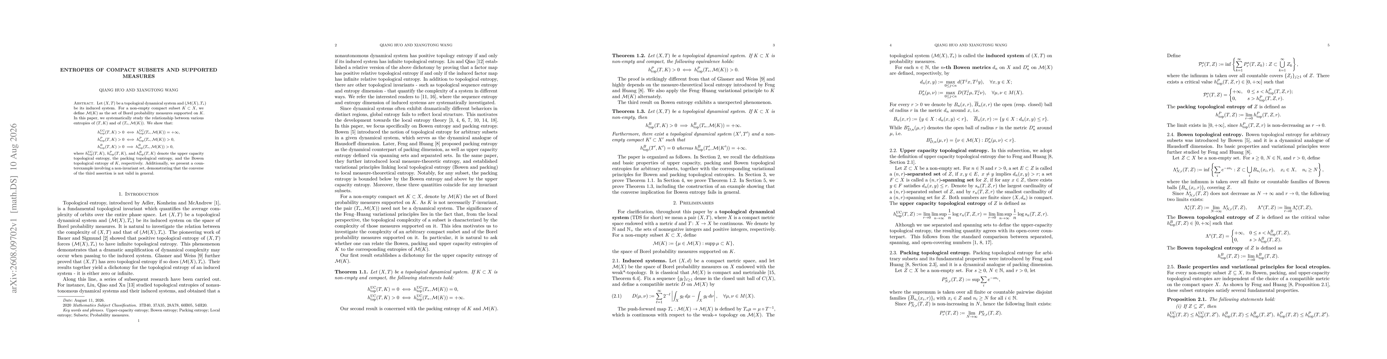 Thumbnail for Entropies of compact subsets and supported measures