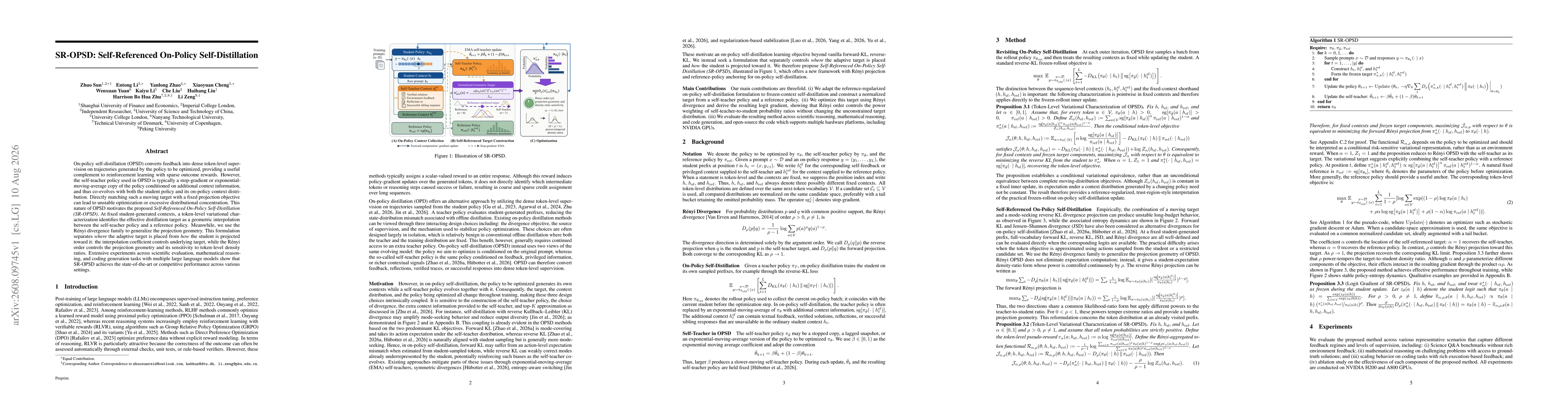 Thumbnail for SR-OPSD: Self-Referenced On-Policy Self-Distillation