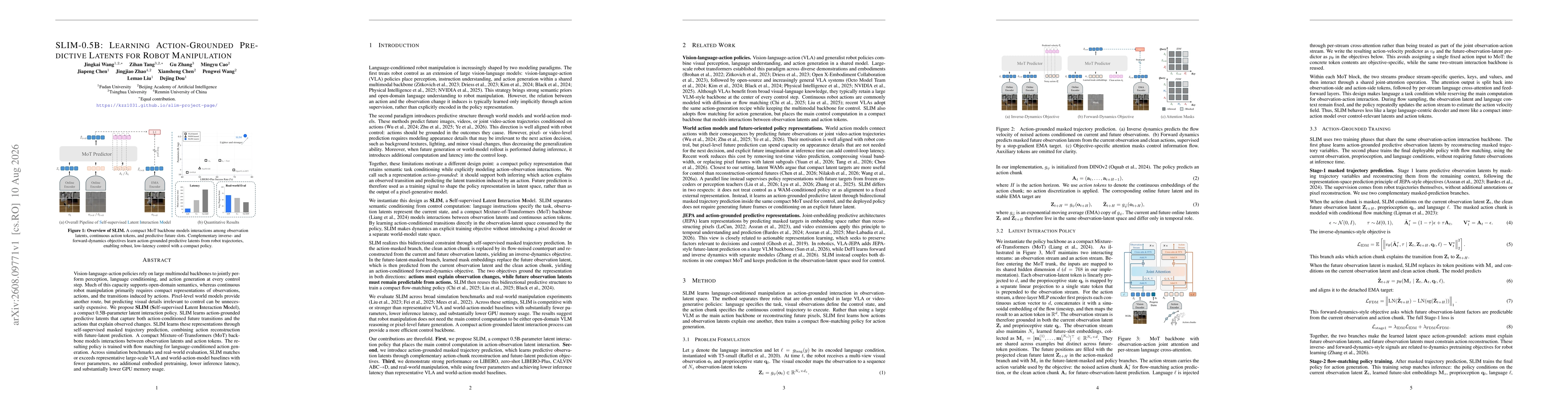 Thumbnail for SLIM-0.5B: Learning Action-Grounded Predictive Latents for Robot Manipulation