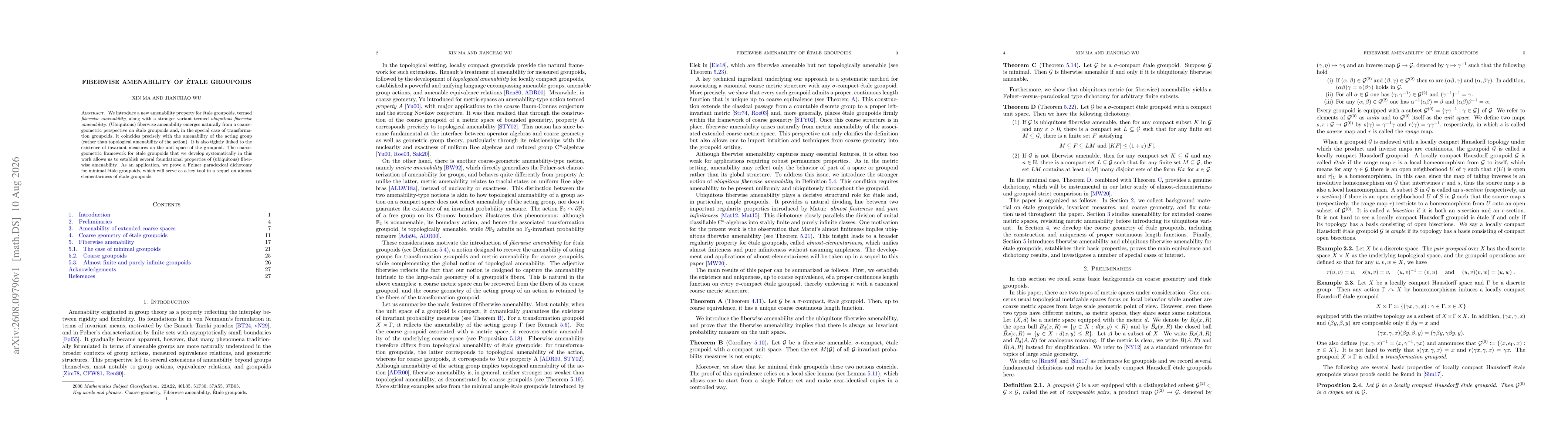 Thumbnail for Fiberwise amenability of étale groupoids