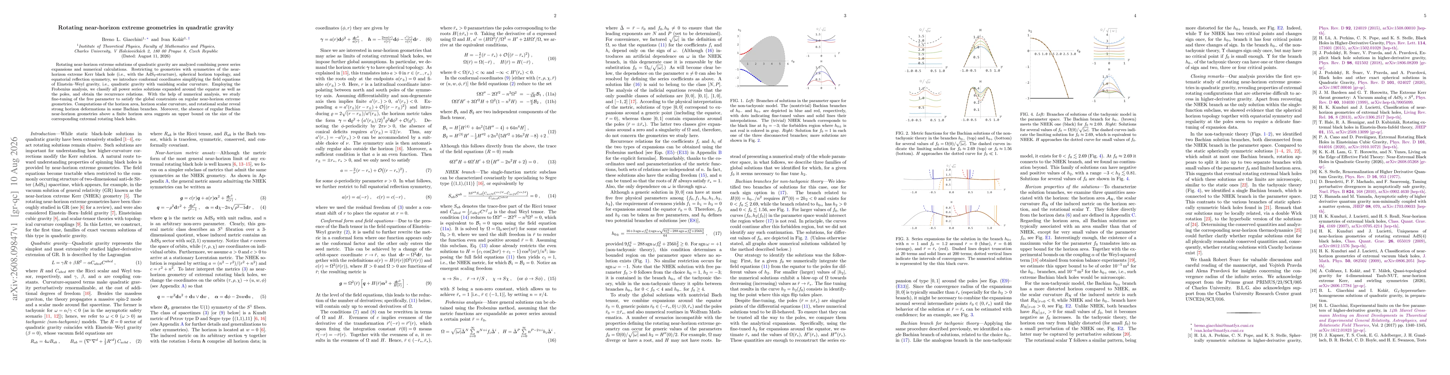 Thumbnail for Rotating near-horizon extreme geometries in quadratic gravity