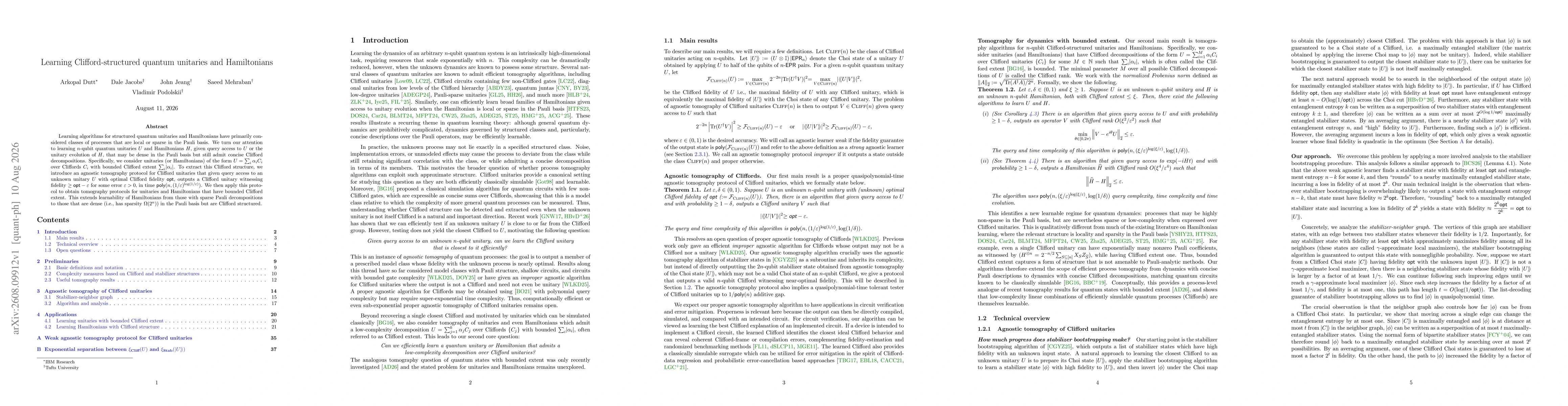 Thumbnail for Learning Clifford-structured quantum unitaries and Hamiltonians
