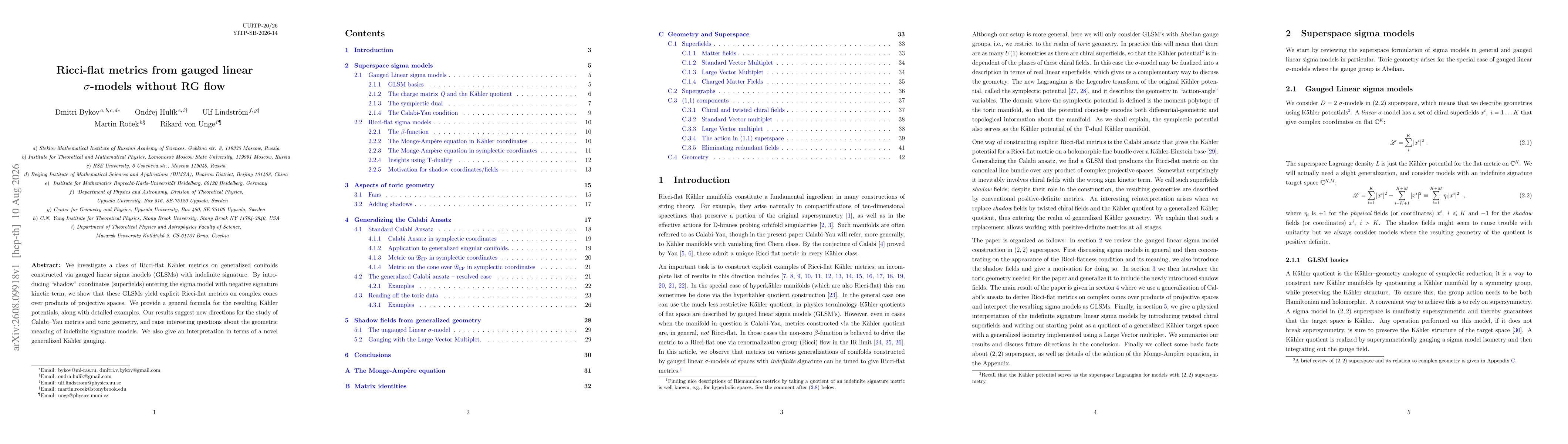 Thumbnail for Ricci-flat metrics from gauged linear $σ$-models without RG flow