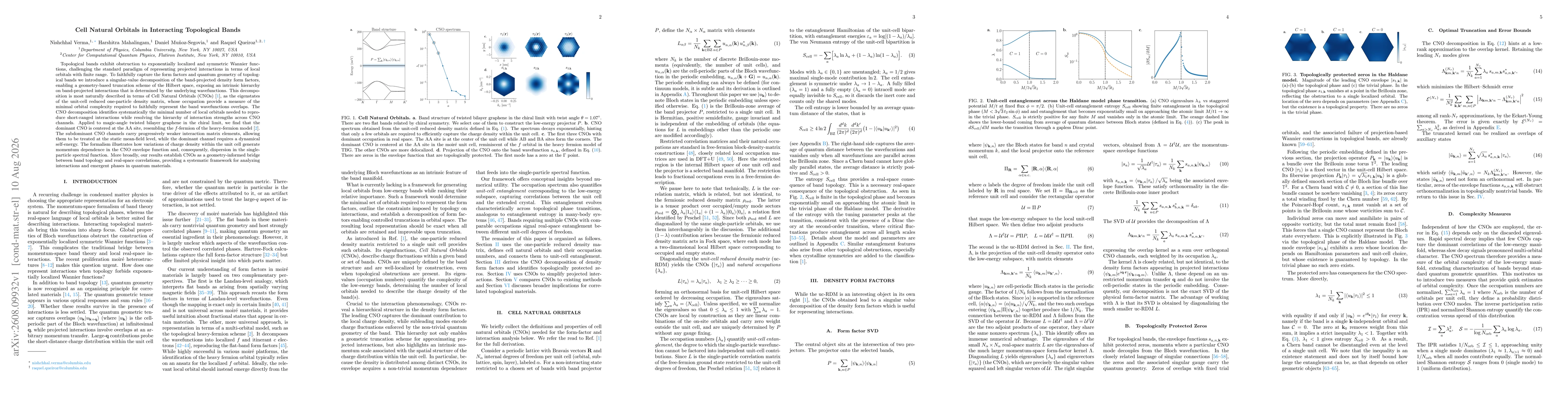 Thumbnail for Cell Natural Orbitals in Interacting Topological Bands