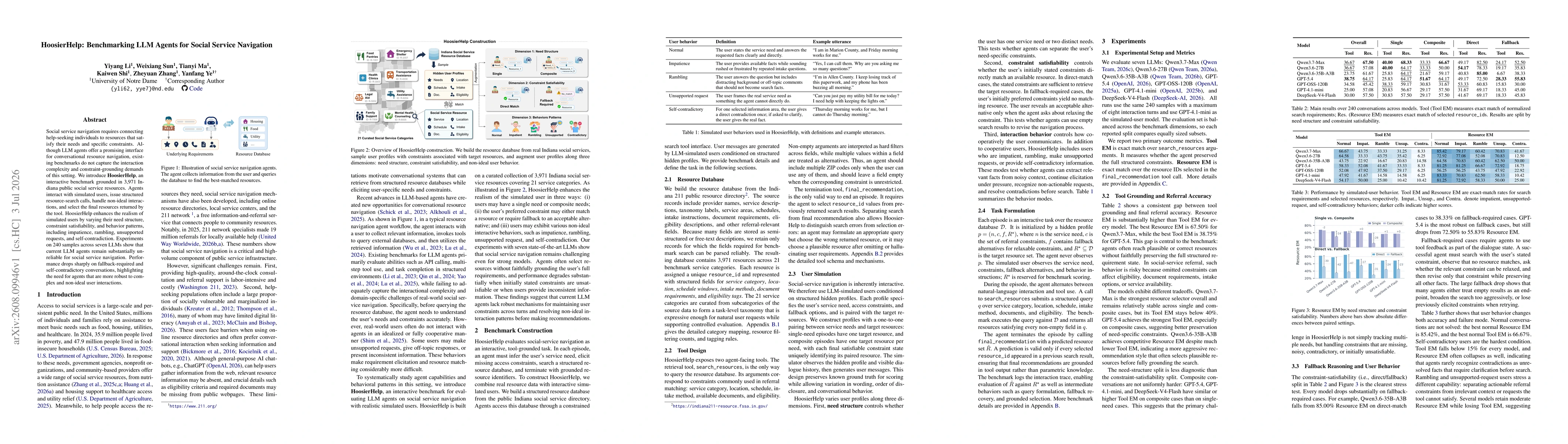 Thumbnail for HoosierHelp: Benchmarking LLM Agents for Social Service Navigation