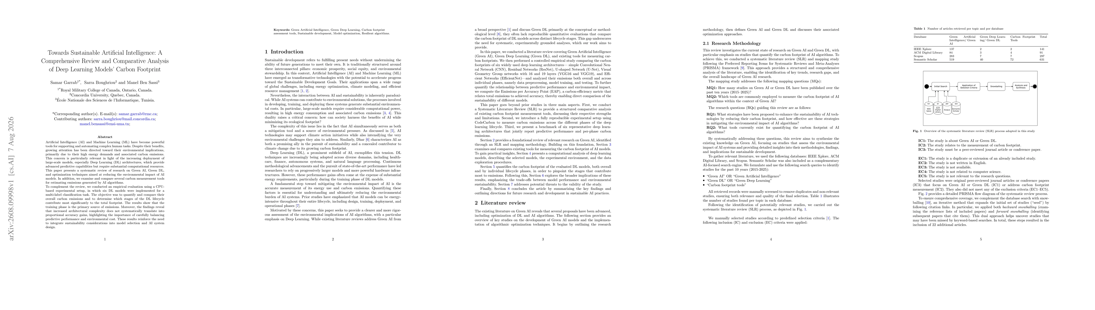Thumbnail for Towards Sustainable Artificial Intelligence: A Comprehensive Review and Comparative Analysis of Deep Learning Models' Carbon Footprint