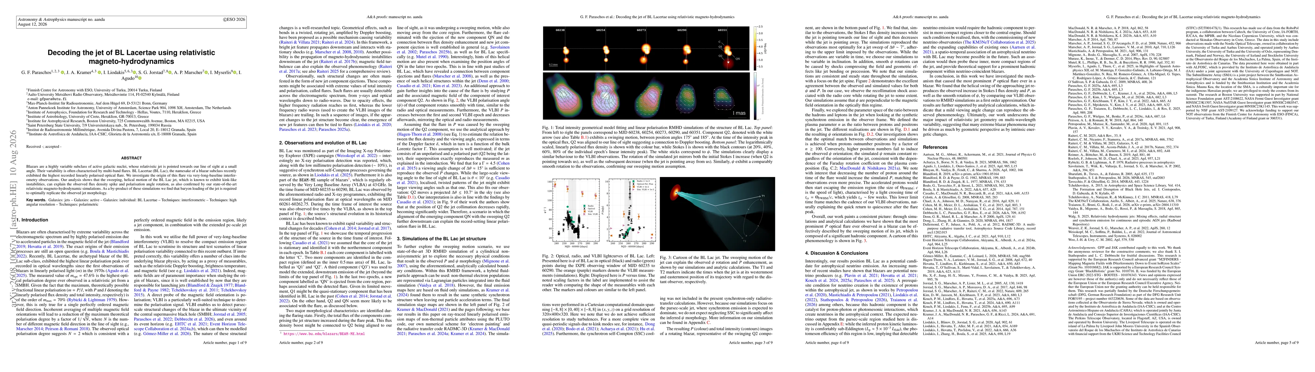 Thumbnail for Decoding the jet of BL Lacertae using relativistic magneto-hydrodynamics