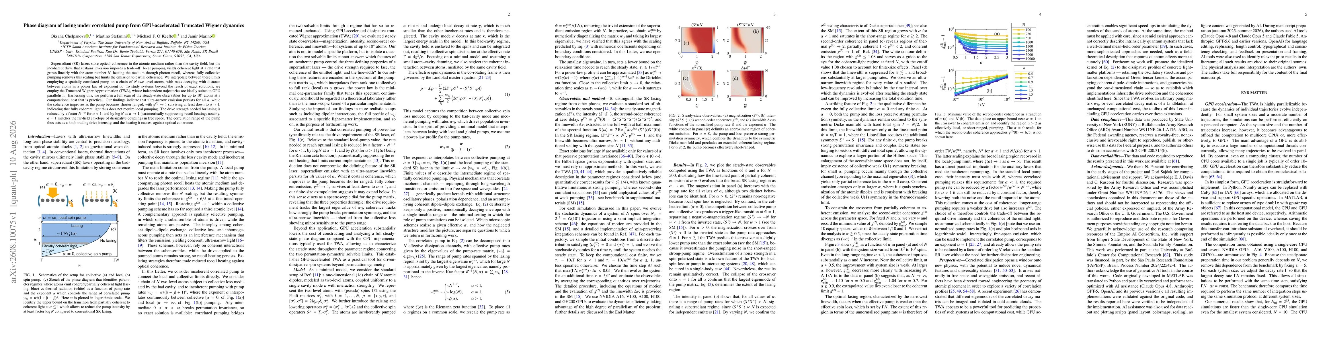 Thumbnail for Phase diagram of lasing under correlated pump from GPU-accelerated Truncated Wigner dynamics