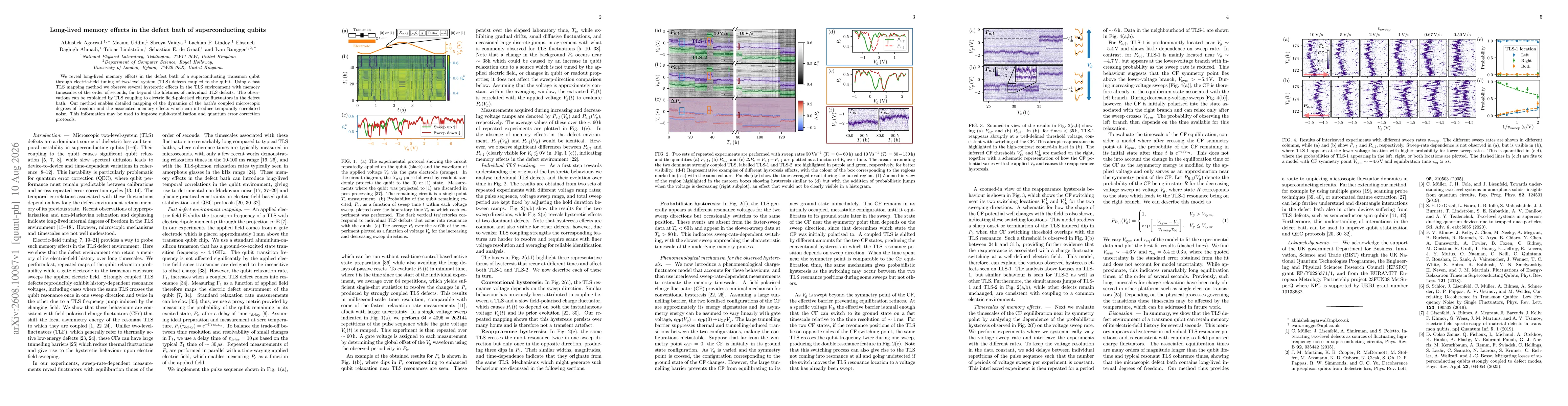 Thumbnail for Long-lived memory effects in the defect bath of superconducting qubits