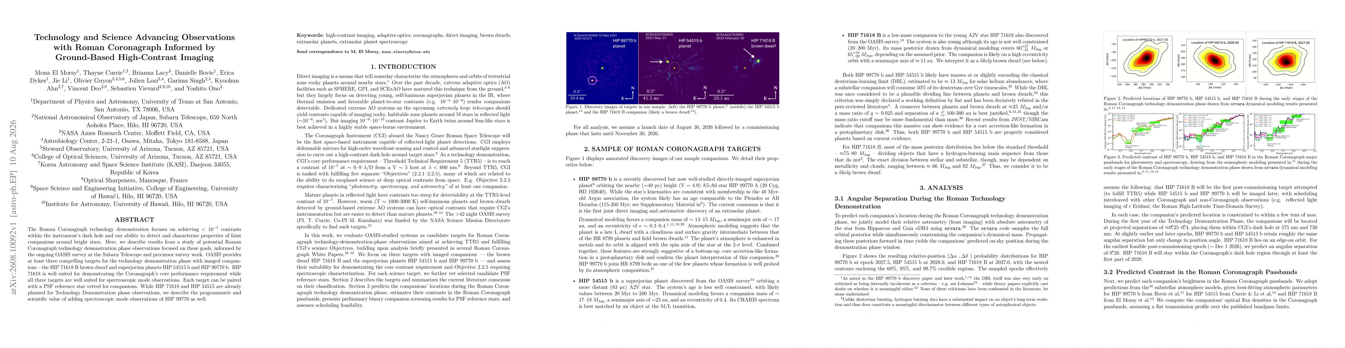 Thumbnail for Technology and Science Advancing Observations with Roman Coronagraph Informed by Ground-Based High-Contrast Imaging