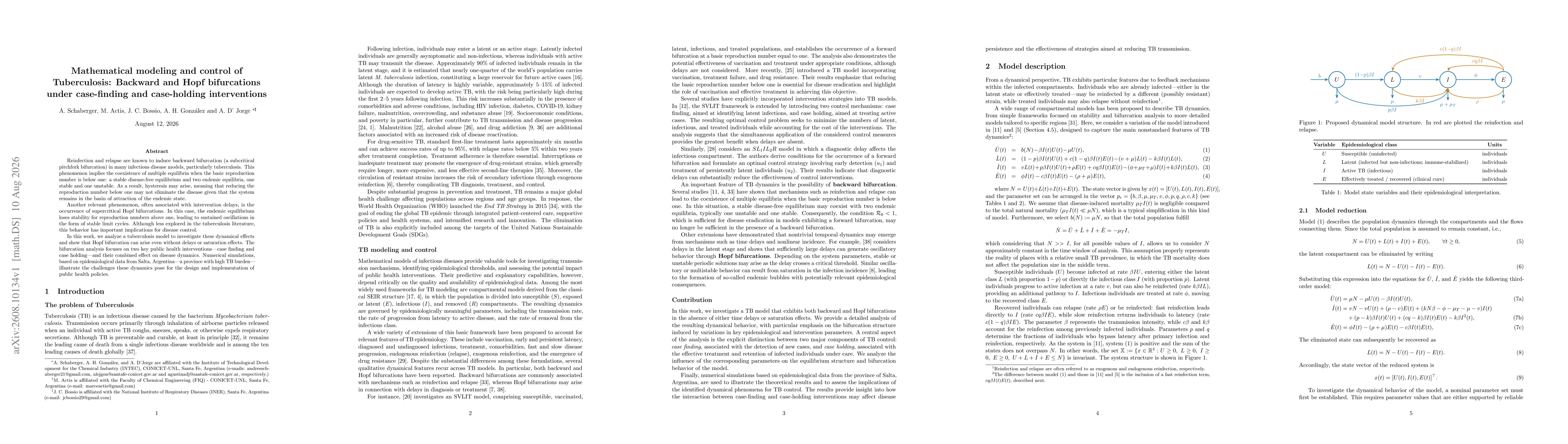 Thumbnail for Mathematical modeling and control of Tuberculosis: Backward and Hopf bifurcations under case-finding and case-holding interventions