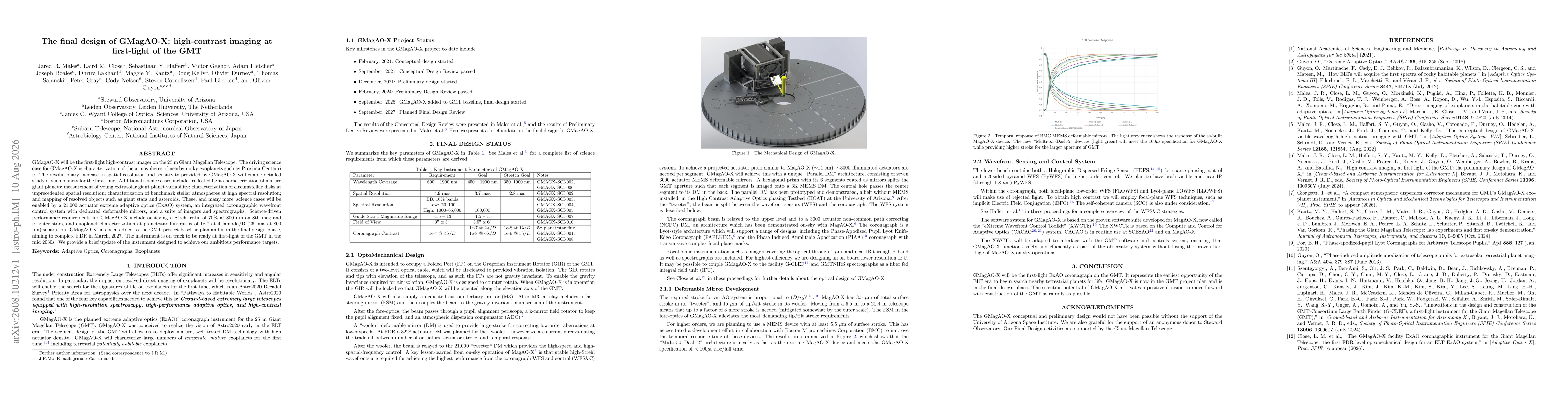 Thumbnail for The final design of GMagAO-X: high-contrast imaging at first-light of the GMT