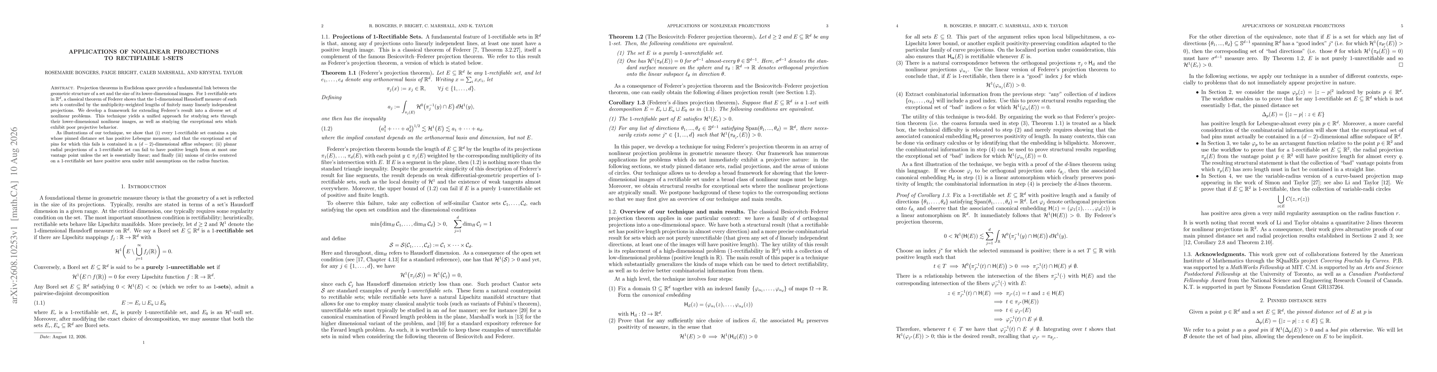 Thumbnail for Applications of Nonlinear Projections to Rectifiable 1-sets
