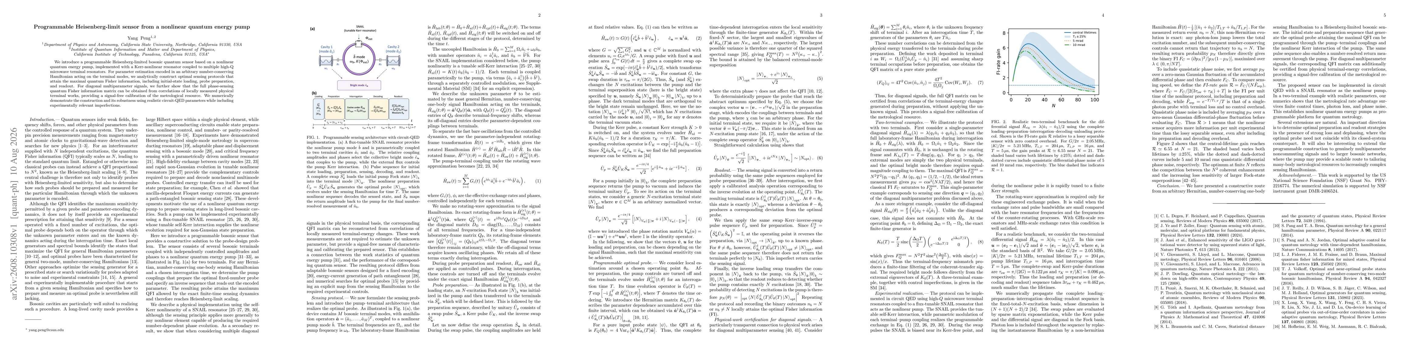 Thumbnail for Programmable Heisenberg-limit sensor from a nonlinear quantum energy pump