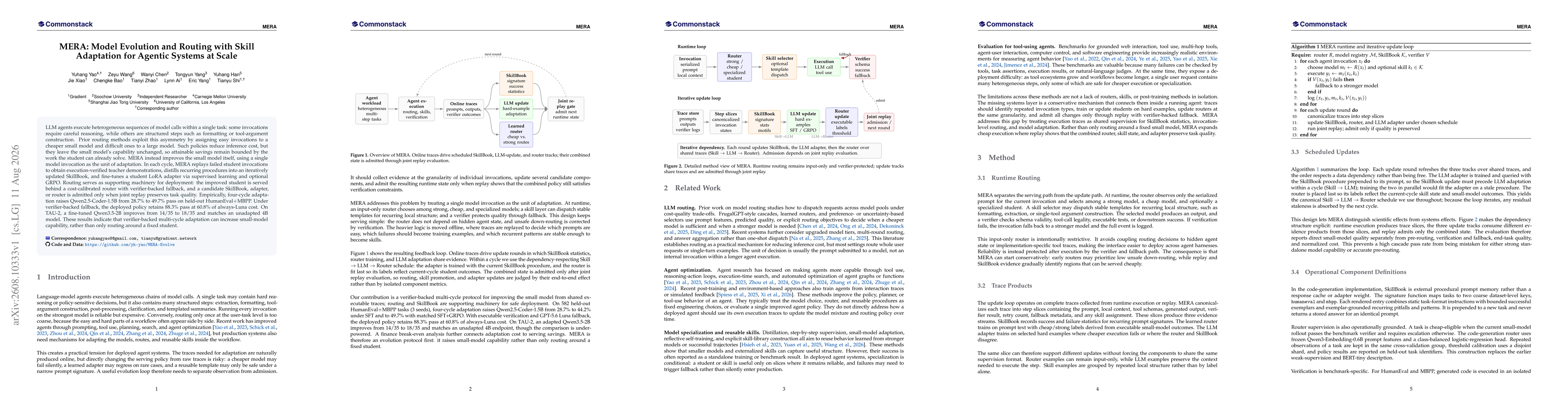 Thumbnail for MERA: Model Evolution and Routing with Skill Adaptation for Agentic Systems at Scale