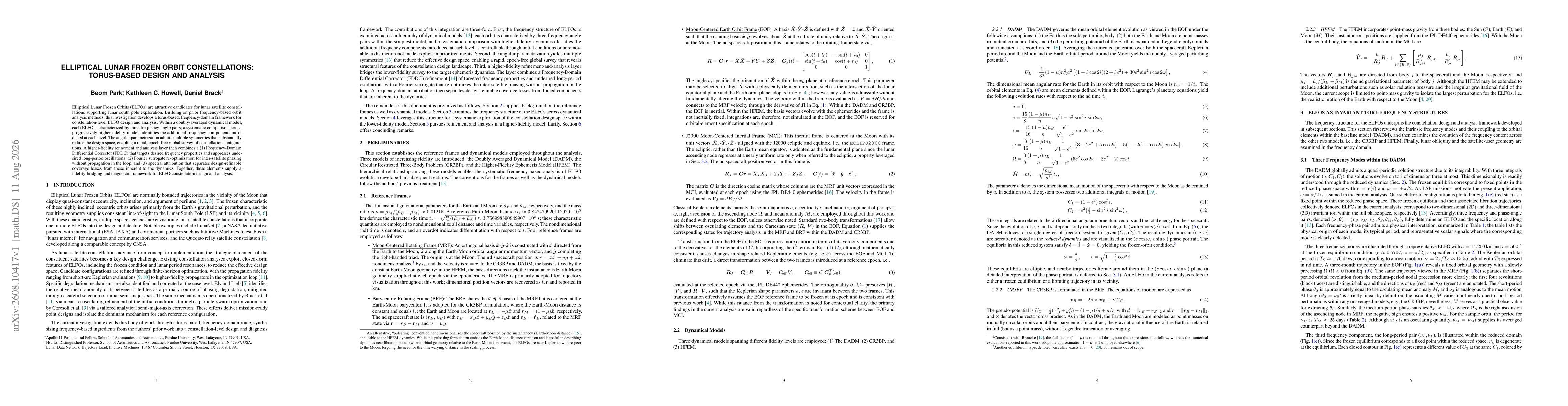 Thumbnail for Elliptical Lunar Frozen Orbit Constellations: Torus-Based Design and Analysis