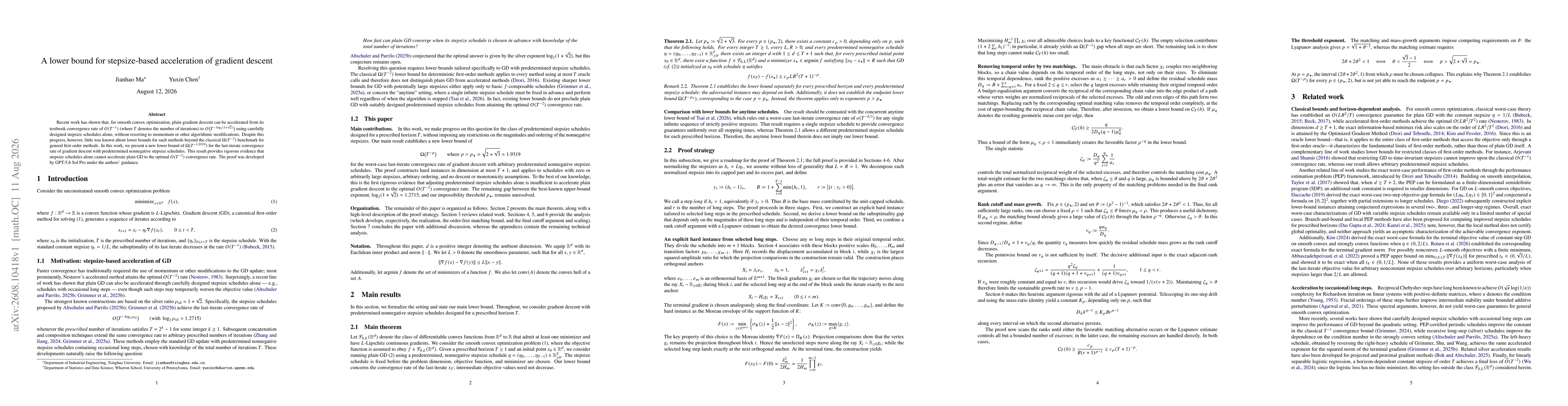 Thumbnail for A lower bound for stepsize-based acceleration of gradient descent