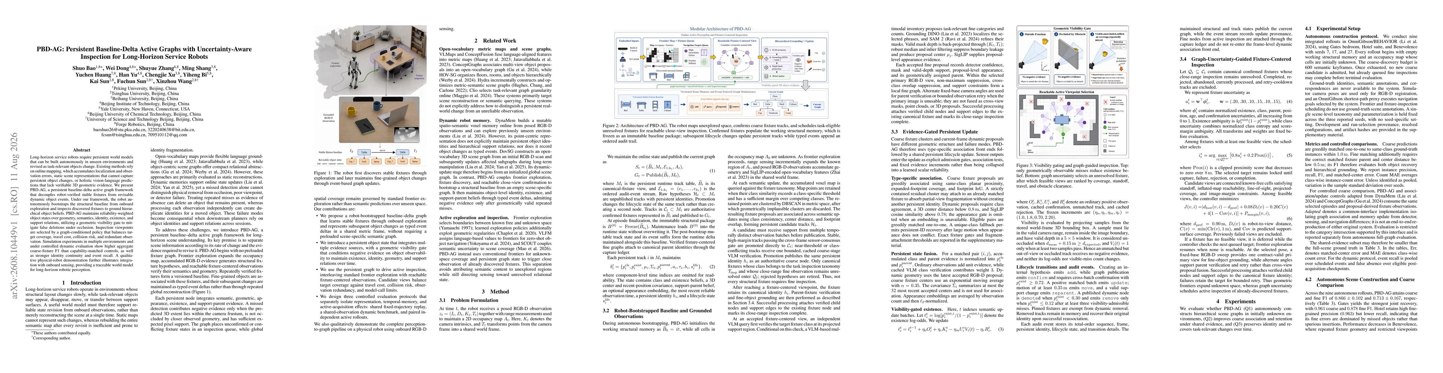 Thumbnail for PBD-AG: Persistent Baseline-Delta Active Graphs with Uncertainty-Aware Inspection for Long-Horizon Service Robots