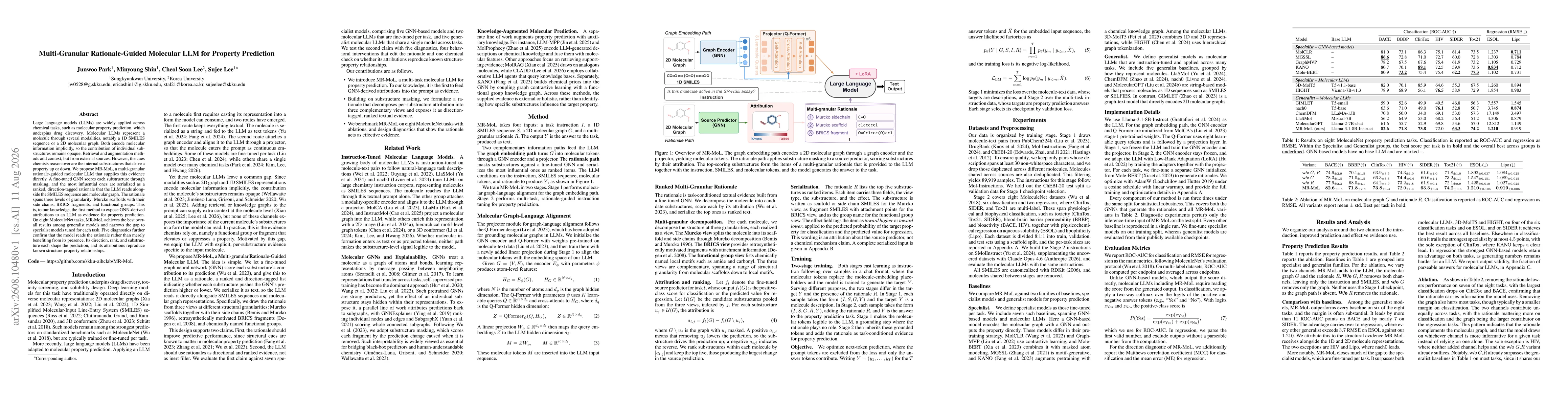 Thumbnail for Multi-Granular Rationale-Guided Molecular LLM for Property Prediction