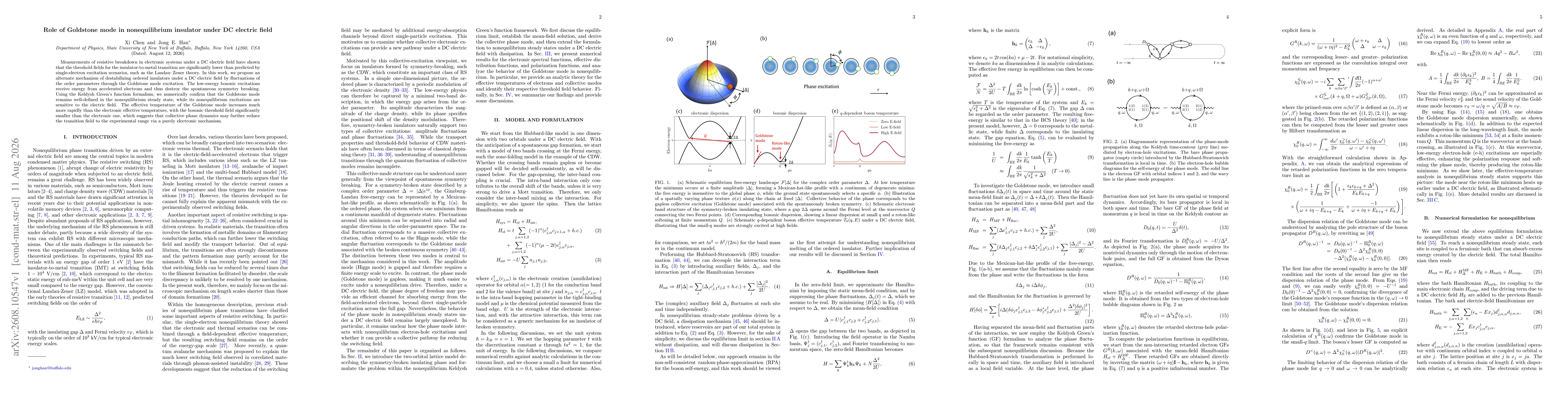 Thumbnail for Role of Goldstone mode in nonequilibrium insulator under DC electric field
