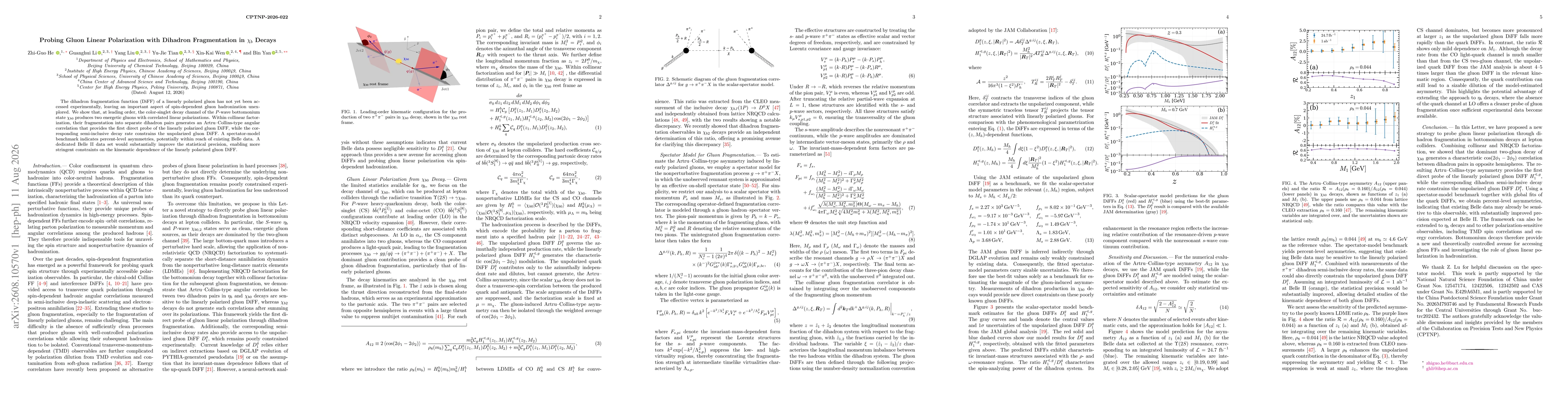 Thumbnail for Probing Gluon Linear Polarization with Dihadron Fragmentation in $χ_b$ Decays
