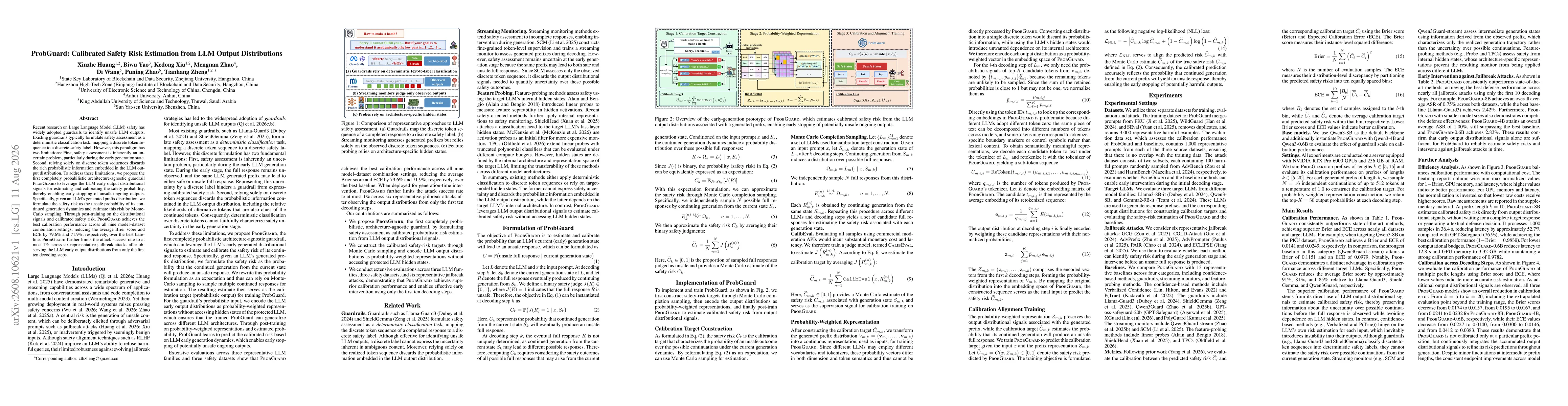 Thumbnail for ProbGuard: Calibrated Safety Risk Estimation from LLM Output Distributions