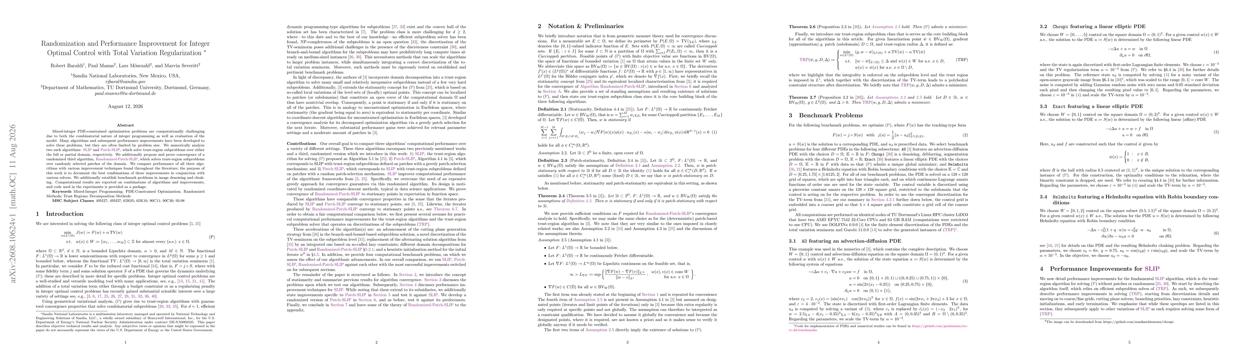 Thumbnail for Randomization and Performance Improvement for Integer Optimal Control with Total Variation Regularization