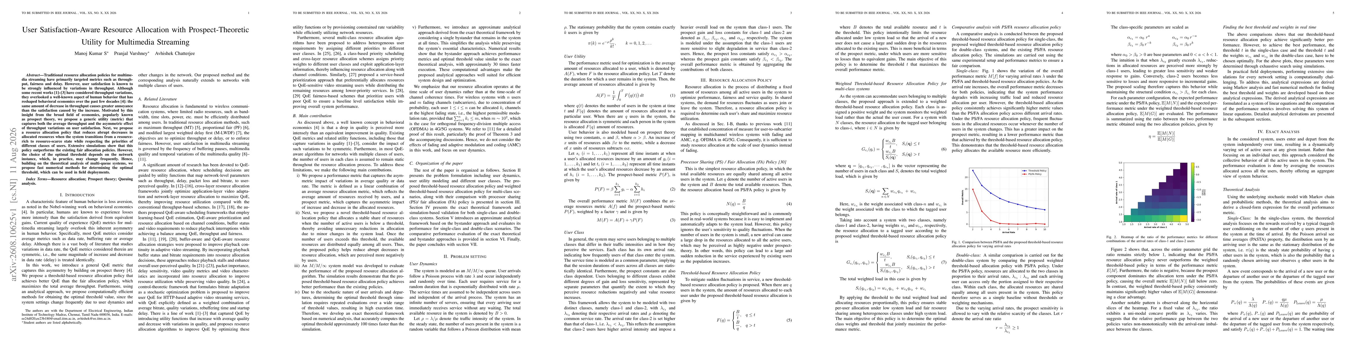 Thumbnail for User Satisfaction-Aware Resource Allocation with Prospect-Theoretic Utility for Multimedia Streaming
