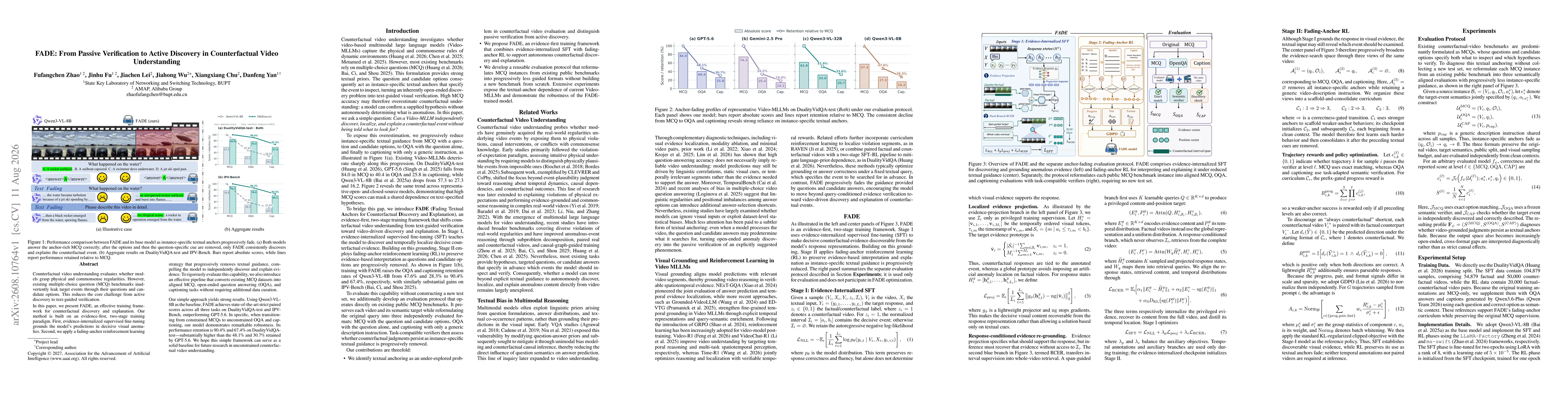 Thumbnail for FADE: From Passive Verification to Active Discovery in Counterfactual Video Understanding